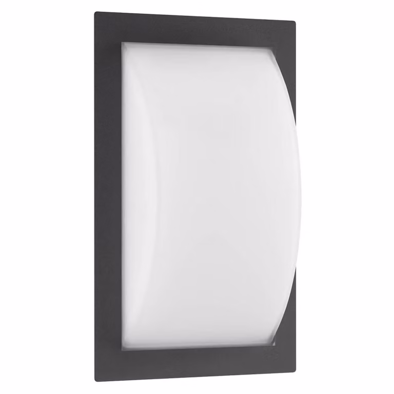 LCD Applique da esterno Ivett, antracite, E27, rilevatore di movimento Ivett, Nero, Alluminio, Moderno
