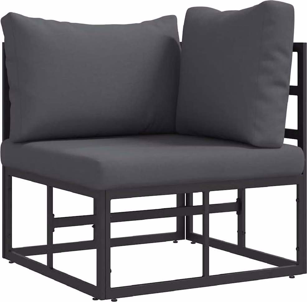 Mobili da Esterno Nero e antracite 71,5 x 71,5 x 71 cm Metallo