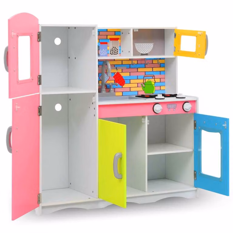 Cucina Giocattolo per Bambini in MDF 80x30x85 cm Multicolore
