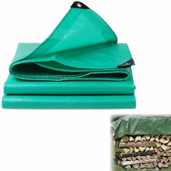 Ibenzoa® Telo coprioggetto impermeabile, 2 x 2 metri, in polietilene (PE), 200 g/m² – resistente agli agenti atmosferici e allo strappo, con occhielli rinforzati e angoli rinforzati