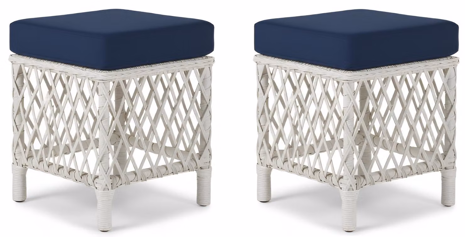 Pouf moderni, set da due, eleganti e confortevoli per la casa