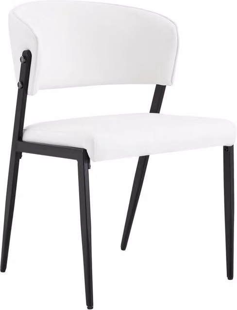 Set di 2 Sedie Moderne per Sala da Pranzo con Struttura in Metallo e Seduta Imbottita