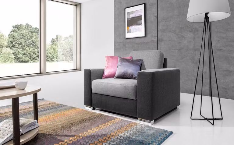 Design Relax Club Sessel Lounge Stuhl Fernseh Polster Couch Stoff 1 Sitzer Sofa