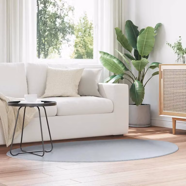 Tappeto moderno vidaXL HUARTE Grigio in poliestere, lavabile e antiscivolo, L: 120 cm x P: 170 cm