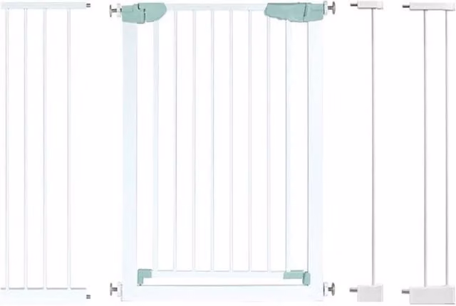 Cancelletto di sicurezza per bambini Design Mania con larghezza regolabile e chiusura automatica, Bianco – 1