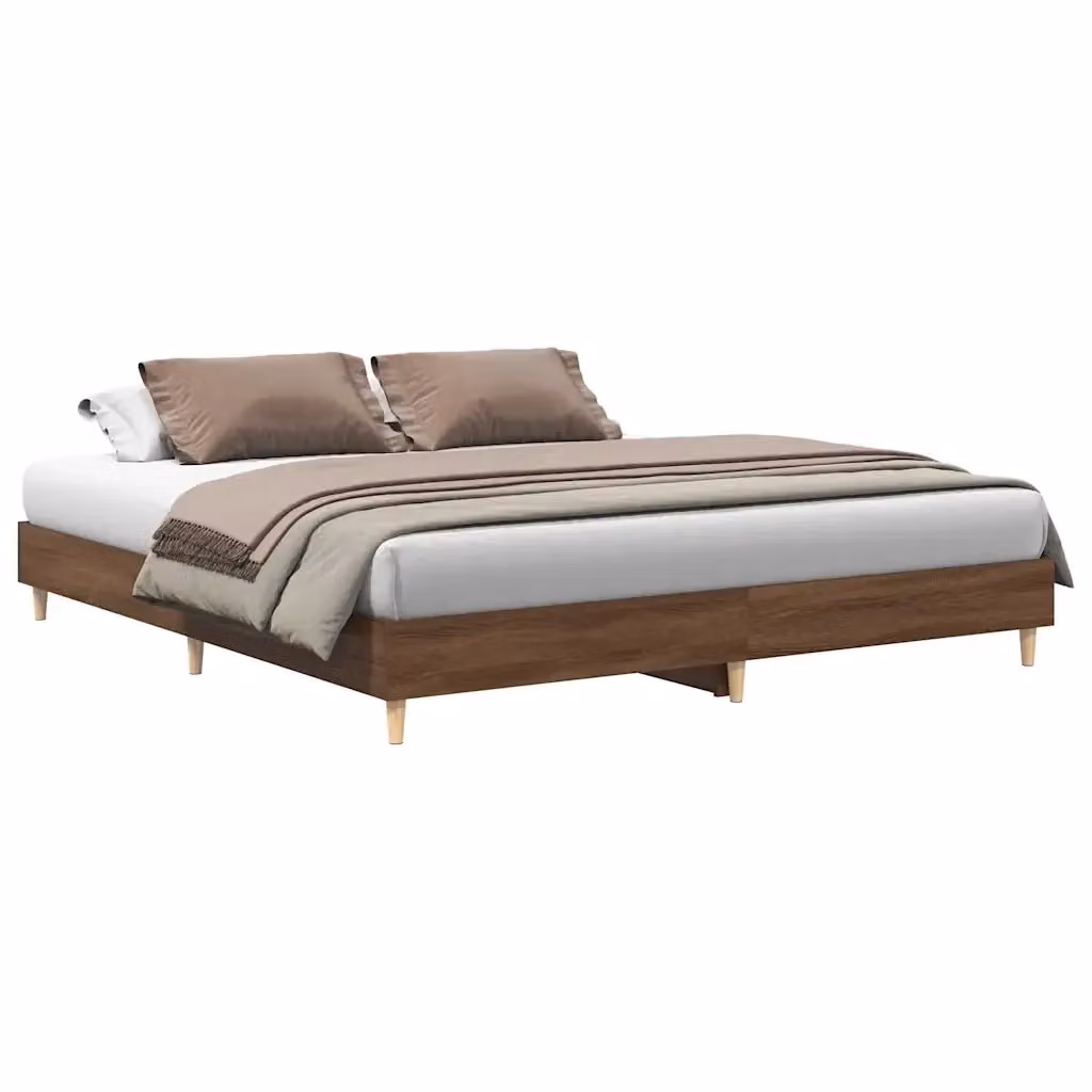Giroletto vidaXL in legno e materiali compositi marrone con doghe piatte fisse L/P: 200 x 200 cm – 2