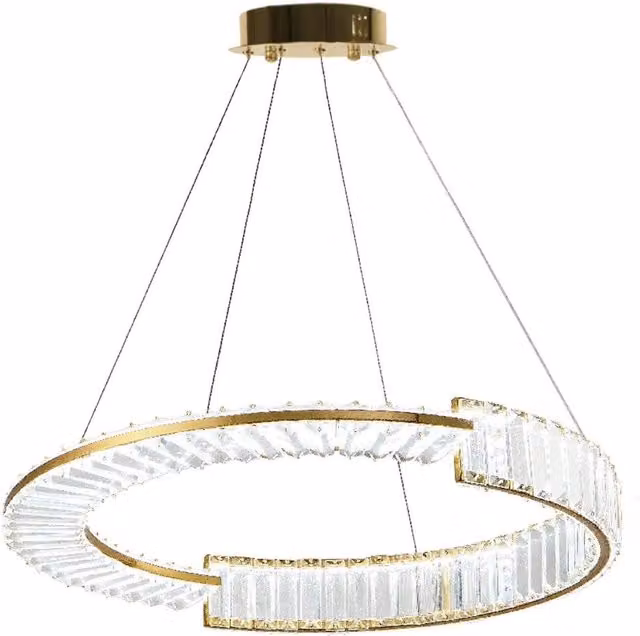 Lampada a parete LED Toolight App1528-cp60 in metallo e cristallo color oro e trasparente per bagno in stile glamour