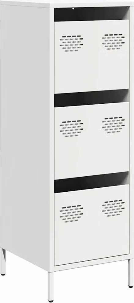 Credenza Bianca 39x35x103,5 cm in Acciaio