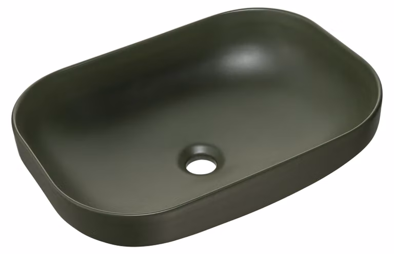 Lavabo in Vetroceramica NELI, verde, 50 cm