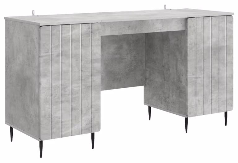 Scrivania con lo scaffale Grigio Cemento 142,5 x 50 x 75 cm
