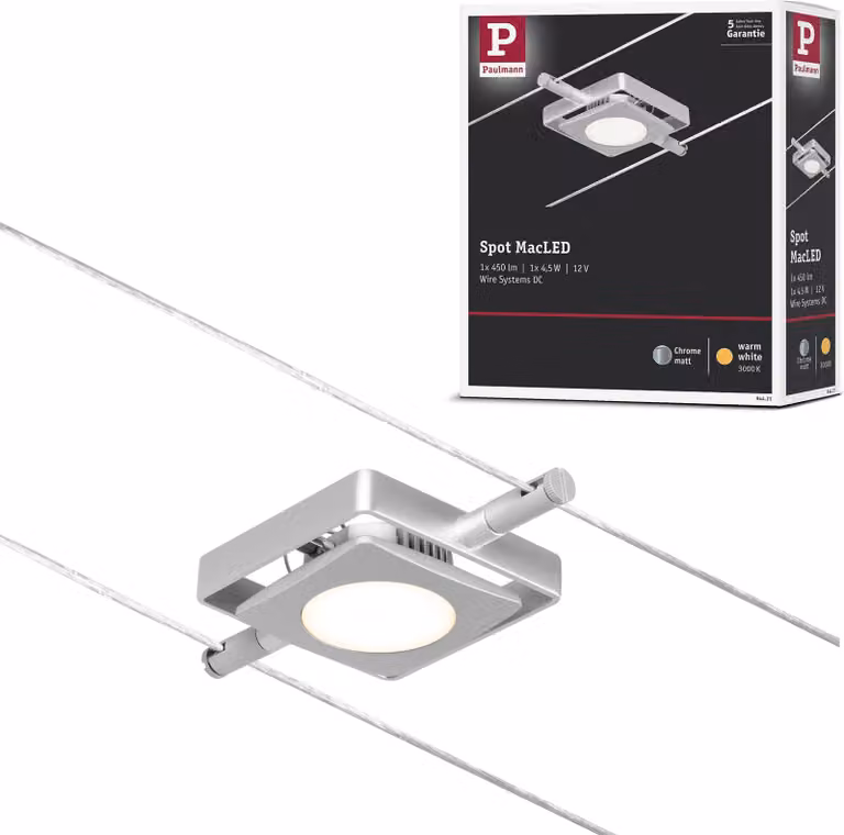 Paulmann CorDuo Sistema di cavi LED MacLED Faretto singolo