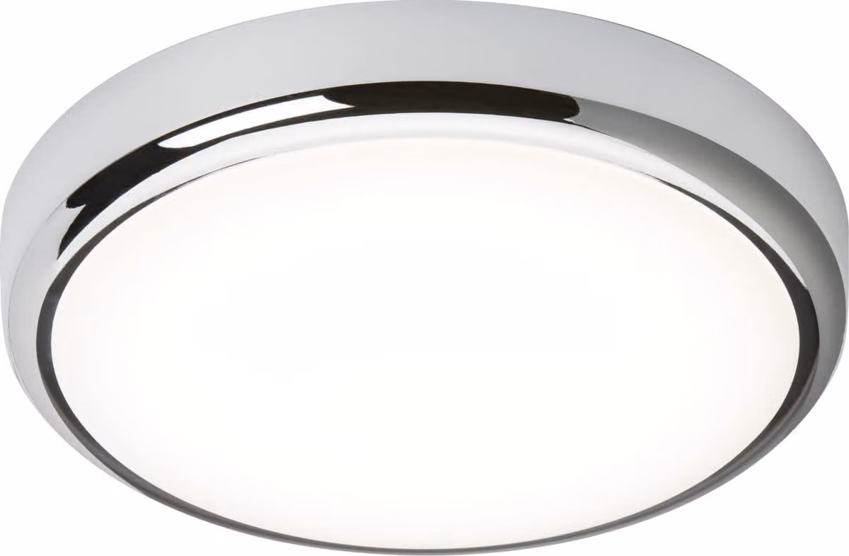Pannello luminoso a LED, 14W, grado di protezione IP65, temperatura di colore regolabile, colore cromato, materiale: policarbonato, dimensioni: 315 mm