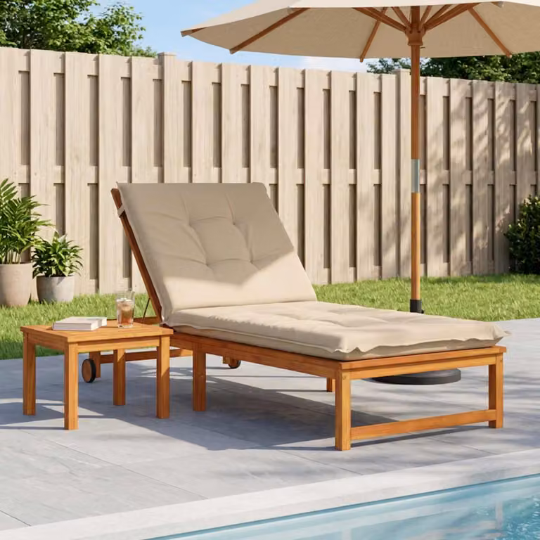 vidaXL Cuscino per Lettino GEMERT 100% Poliestere Crema