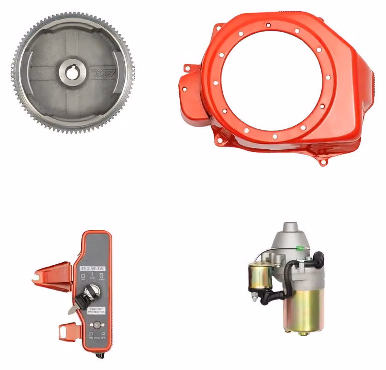 Kit motorino di avviamento, sistema di avviamento elettrico, materiali resistenti, argento