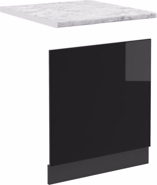 Pannello frontale R-Line Vicco Nero lucido/Antracite, Larghezza: 60 cm