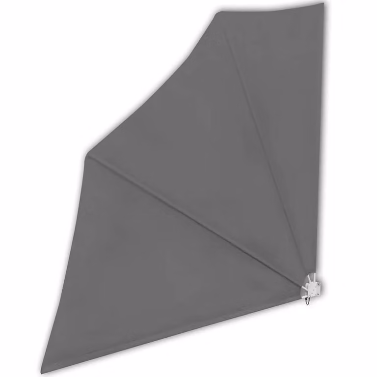 Tenda Laterale per Balcone Pieghevole Grigia 140x140 cm