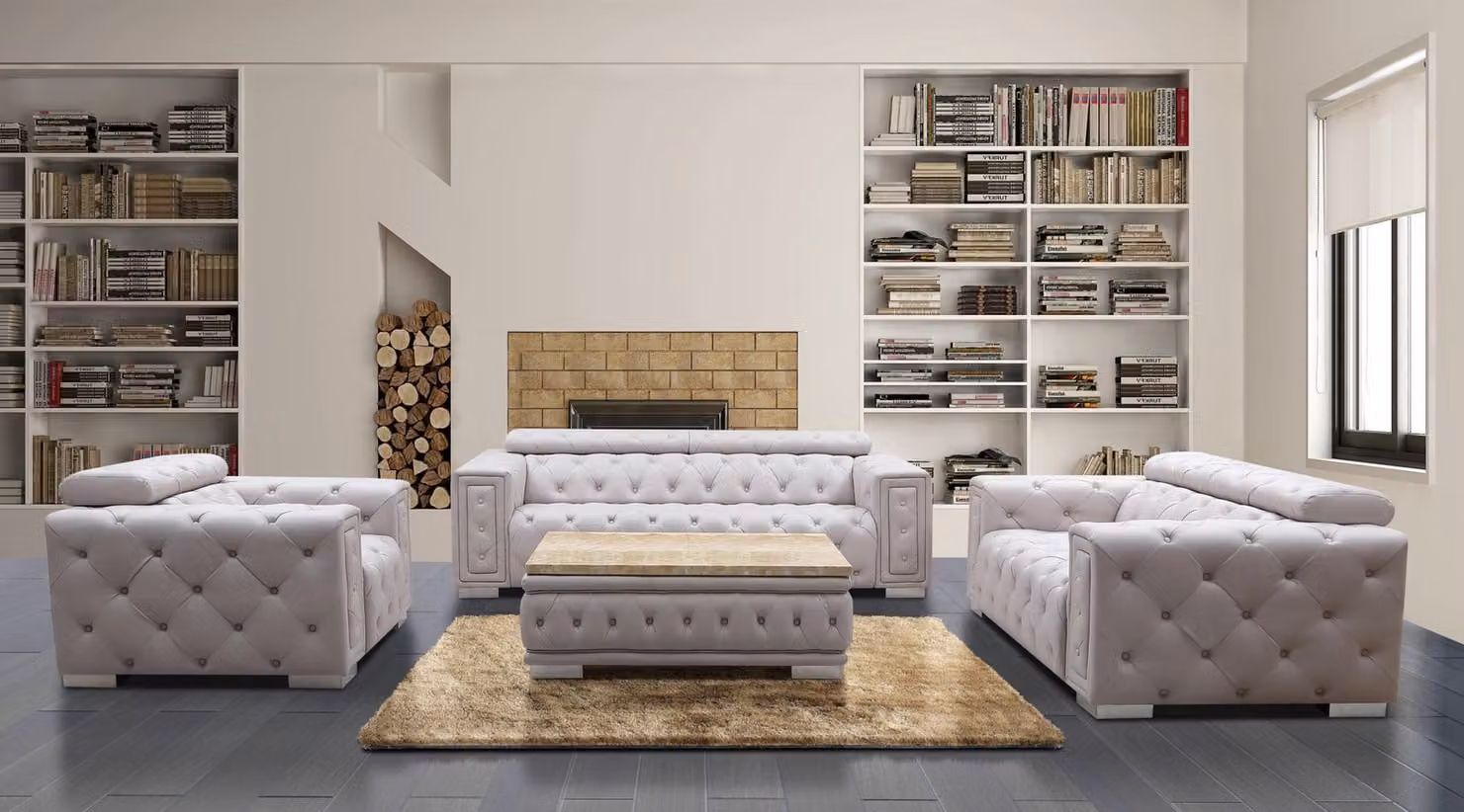 Dreisitzer Set 3+3 Sofagarnitur Design Chesterfield Couch Leder Garnituren