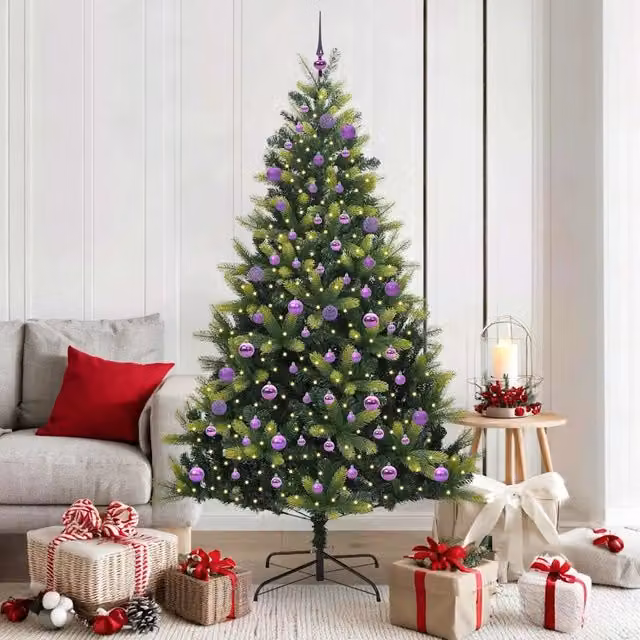Albero di Natale artificiale verde con 300 LED vidaXL H: 180 cm