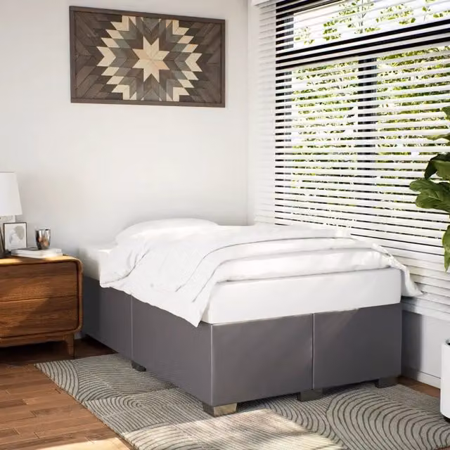 Giroletto-Struttura Letto Grigio 120x200 cm in Similpelle 904746