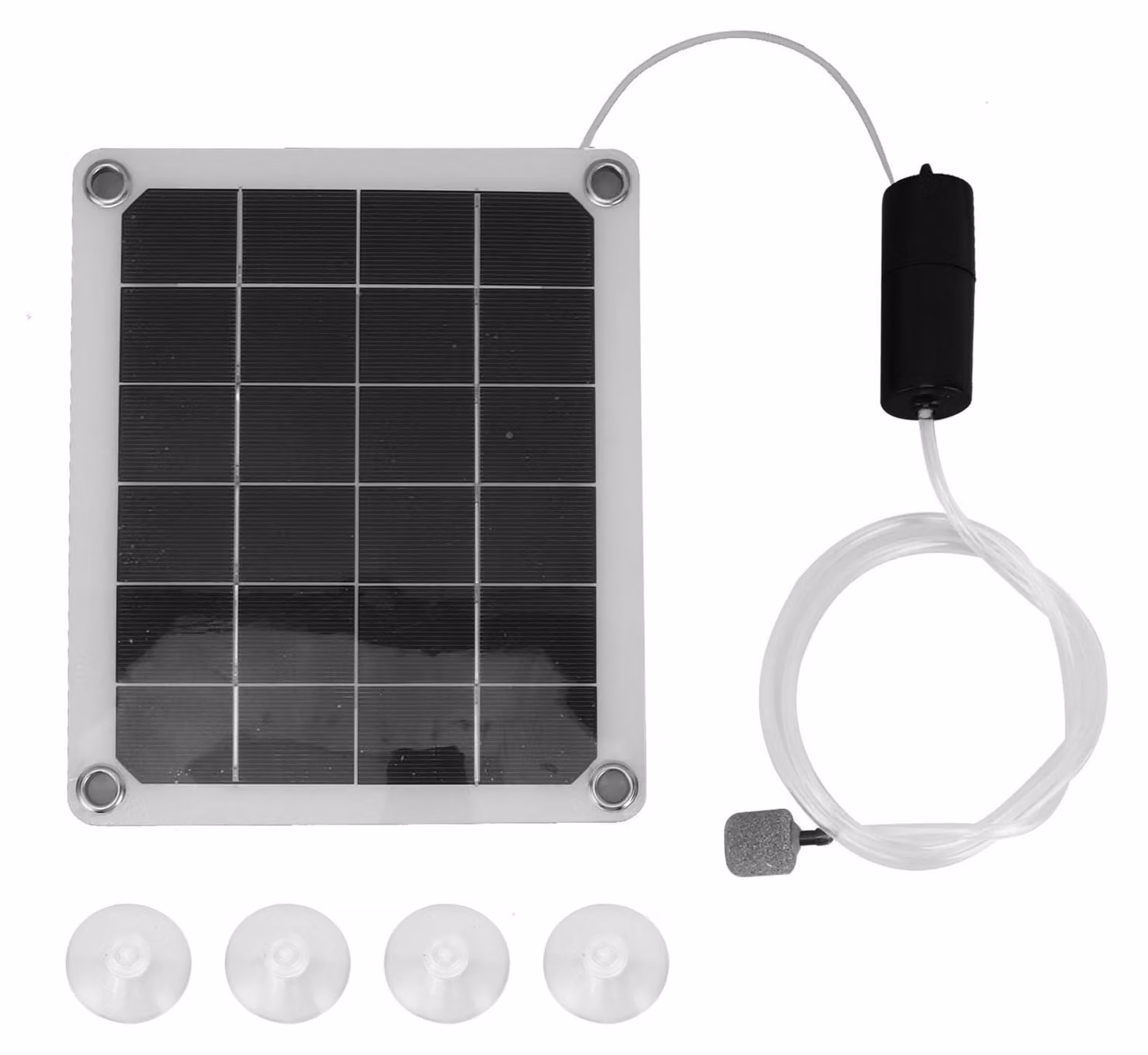 Aeratore solare per laghetti, impermeabile da 20 W, pompa dell'aria silenziosa per acquari con pietre porose per laghetti con pesci