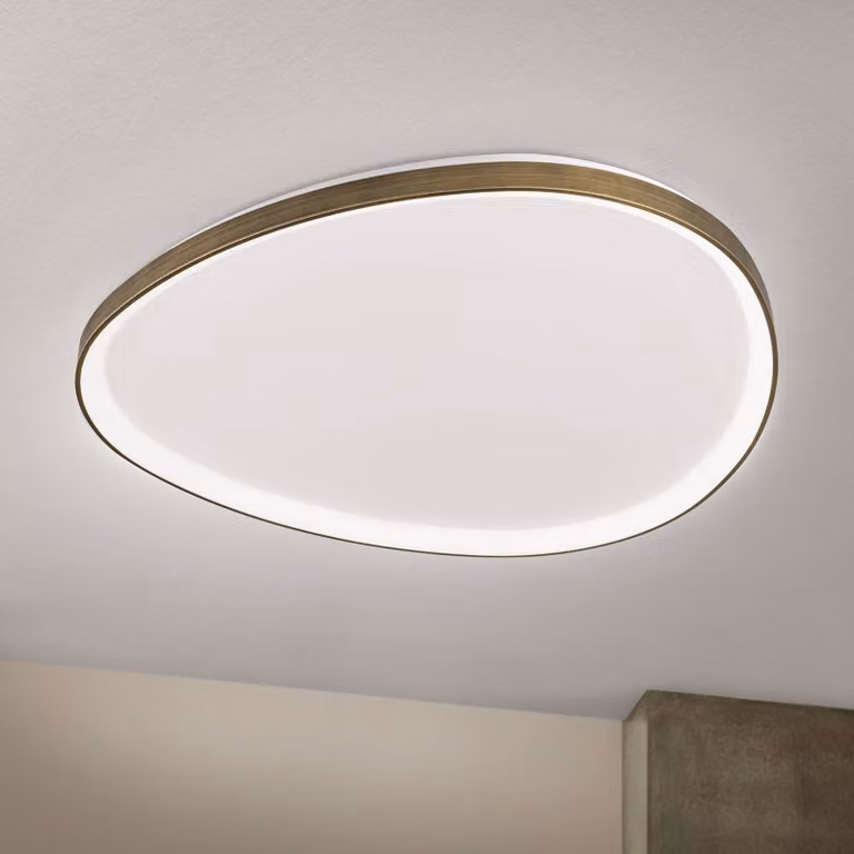 ORION Plafoniera a LED Charlie, Bronzo / Ottone antico, Soggiorno / Sala da pranzo, Plastica, Moderno, Plafoniera LED