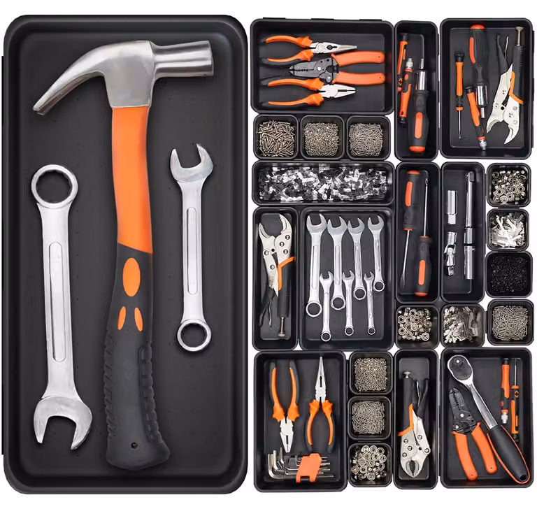 Omgoods - Set di 20 organizer per cassetta degli attrezzi in plastica, disponibili in 5 diverse dimensioni