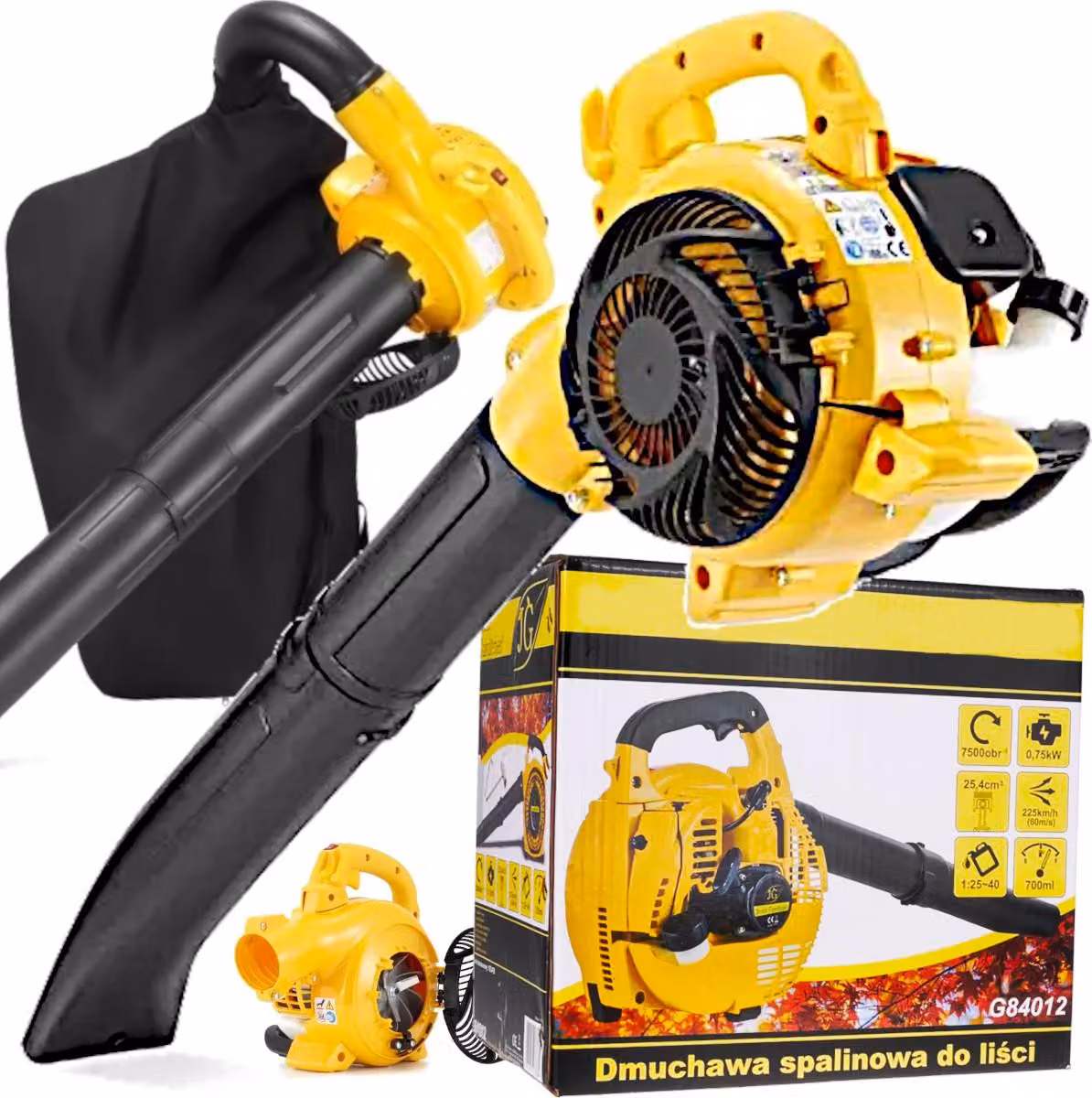 GEKO | Aspiratore di foglie a batteria, soffiatore di foglie, 3300W