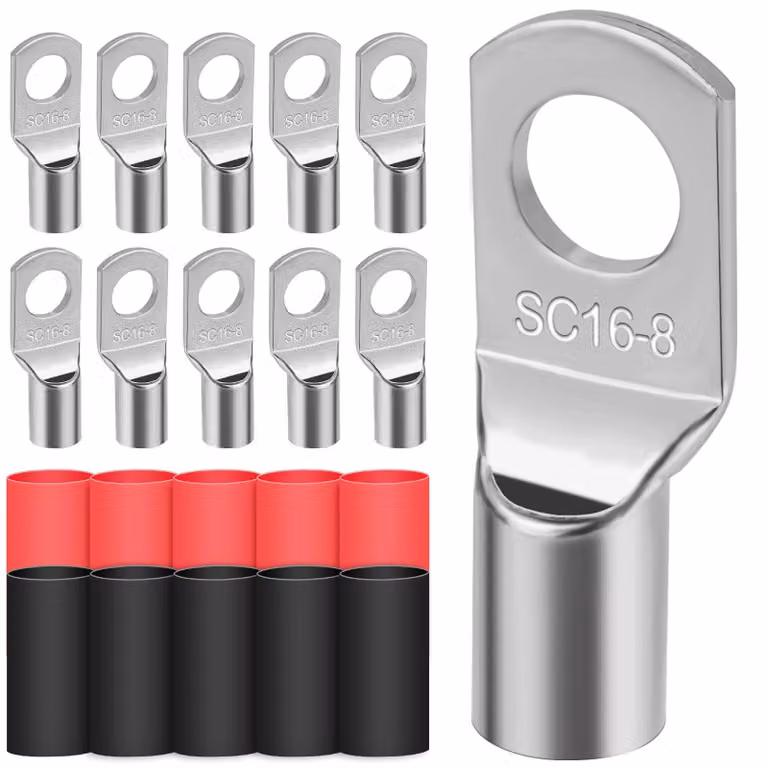 10 connettori terminali a morsetto, sezione 16 mm², con filettatura M8