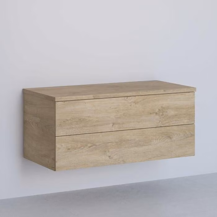 Mobile contenitore Kronenbach a cubo, 101 cm, con 2 cassetti e sistema di apertura "Tip-On"