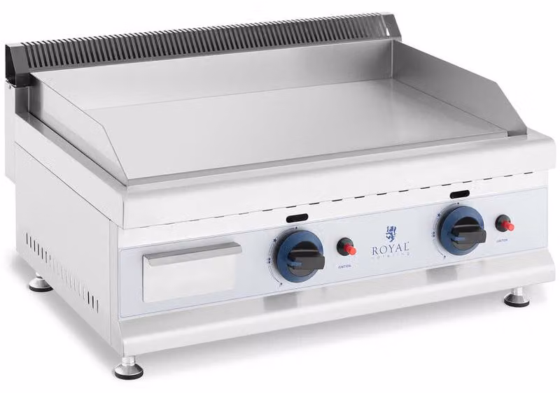Griglia a gas - Barbecue a gas - Piastra per griglia - Griglia da esterno - Barbecue professionale - Piastra in acciaio inossidabile - 2 x 3100W