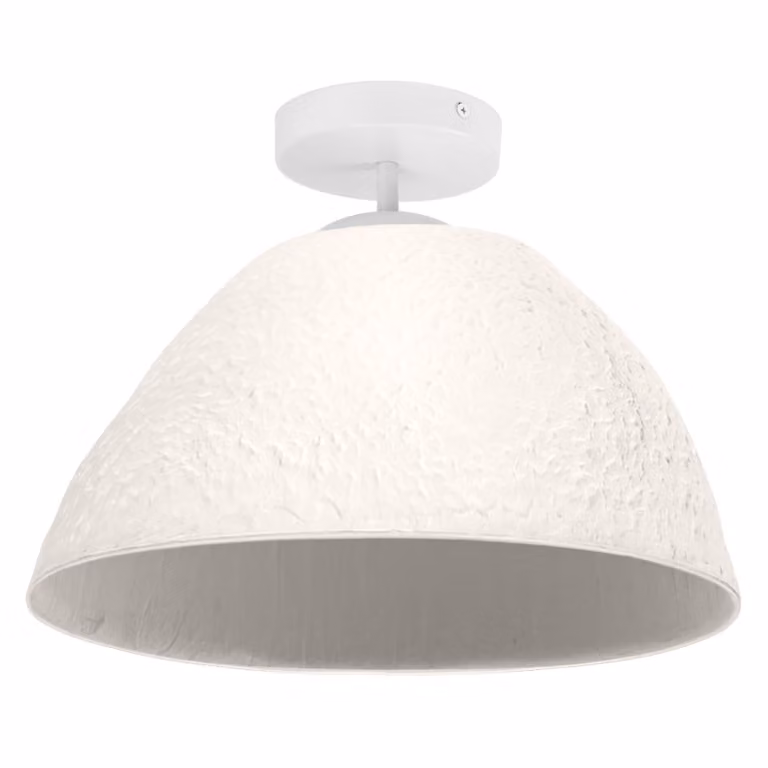 LEDVANCE, lampada da soffitto bianca decorativa a forma di campana, realizzata in metallo e cartapesta, attacco E27, diametro 375 mm, paralume realizzato con materiali riciclati, facile da installare
