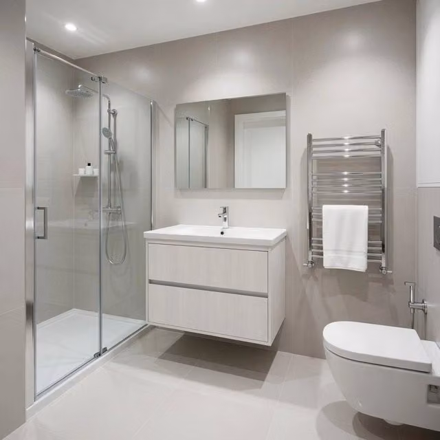 Composizione mobile bagno sospeso con cassetti cm 90 mod. ELEGANCE - Larice Bianco