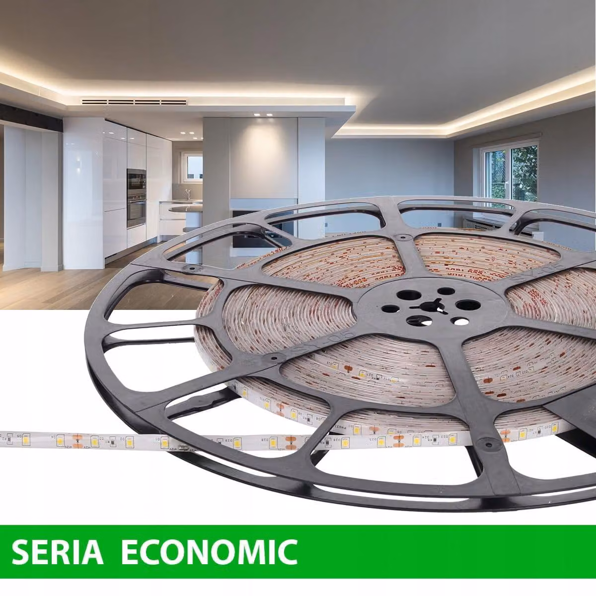 Striscia LED ermetica Prescot, luce bianco caldo, rotolo da 25 metri