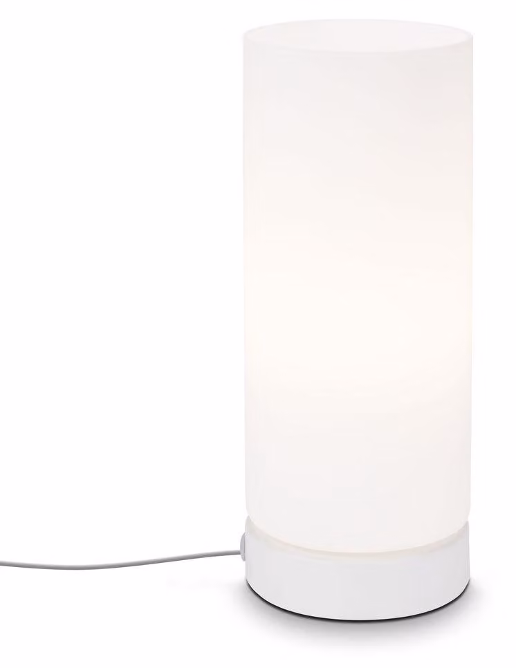 Lampada da tavolo Lampada da tavolo Interruttore a cavo 1xE14 40W bianco vetro-metallo Briloner