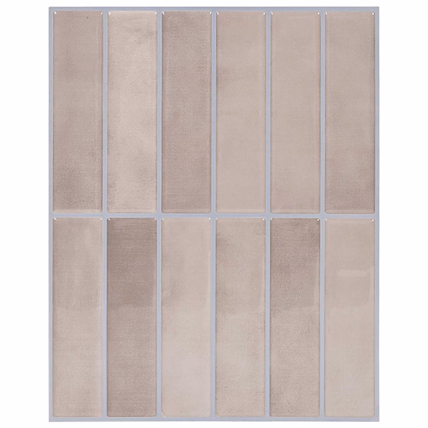 Set di 20 piastrelle rettangolari vidaXL effetto tile look colore beige in poliuretano L: 29 cm, P: 23 cm, H: 0,08 cm