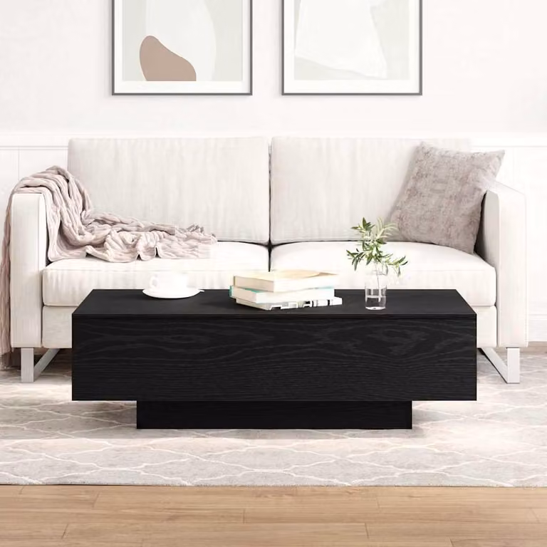 Maison Exclusive - Tavolino da salotto effetto rovere nero 100 x 49,5 x 31 cm