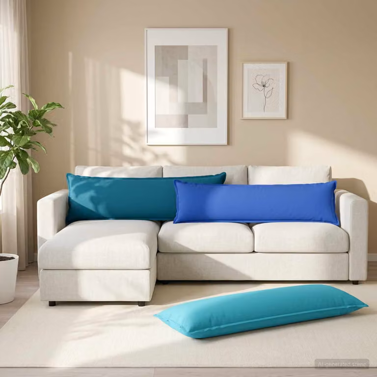 vidaXL Cuscino con cuscino HOUTEN Turchese 40 x 145 cm Poliestere