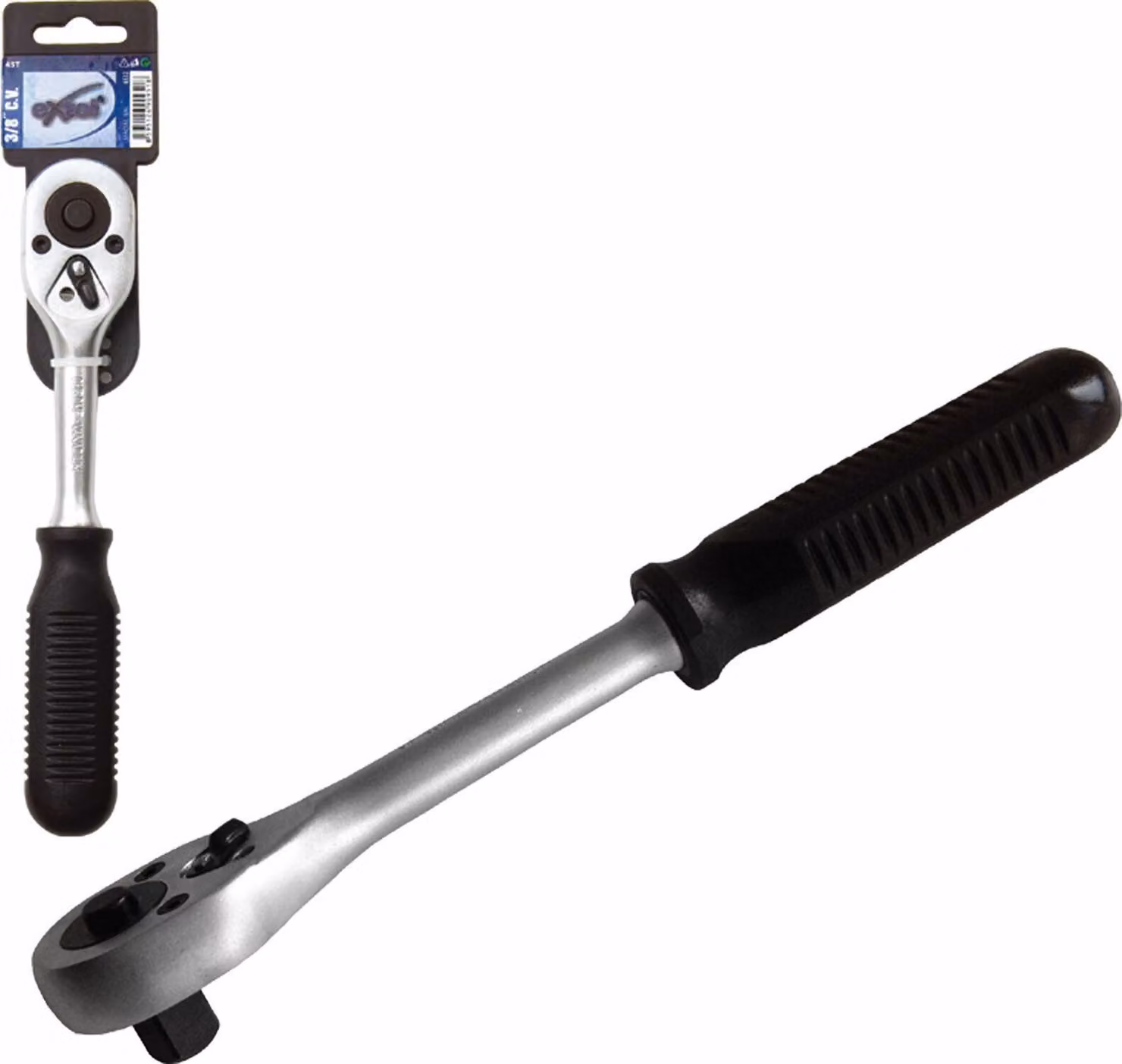 Cricchetto, 45 denti, 3/8", L 210 mm, CrV