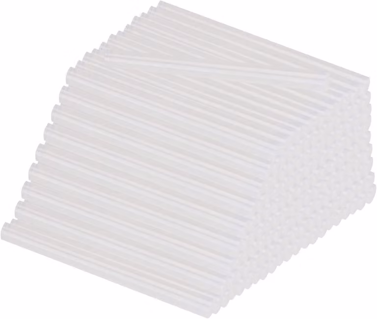 Bastoncini di colla trasparenti, 200 x 11 mm, confezione da 50 pezzi, per pistola a colla