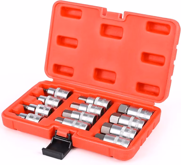 Set di chiavi a forchetta, 12 pezzi, da 5 a 22 mm, in acciaio, con custodia, per auto