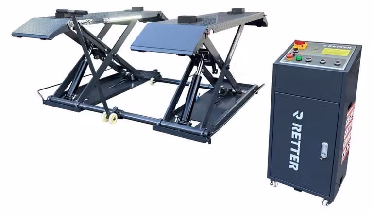 RETTER piattaforma elevatrice a forbice, portata 3,5 tonnellate + kit mobile | RT3010D, 220 Volt