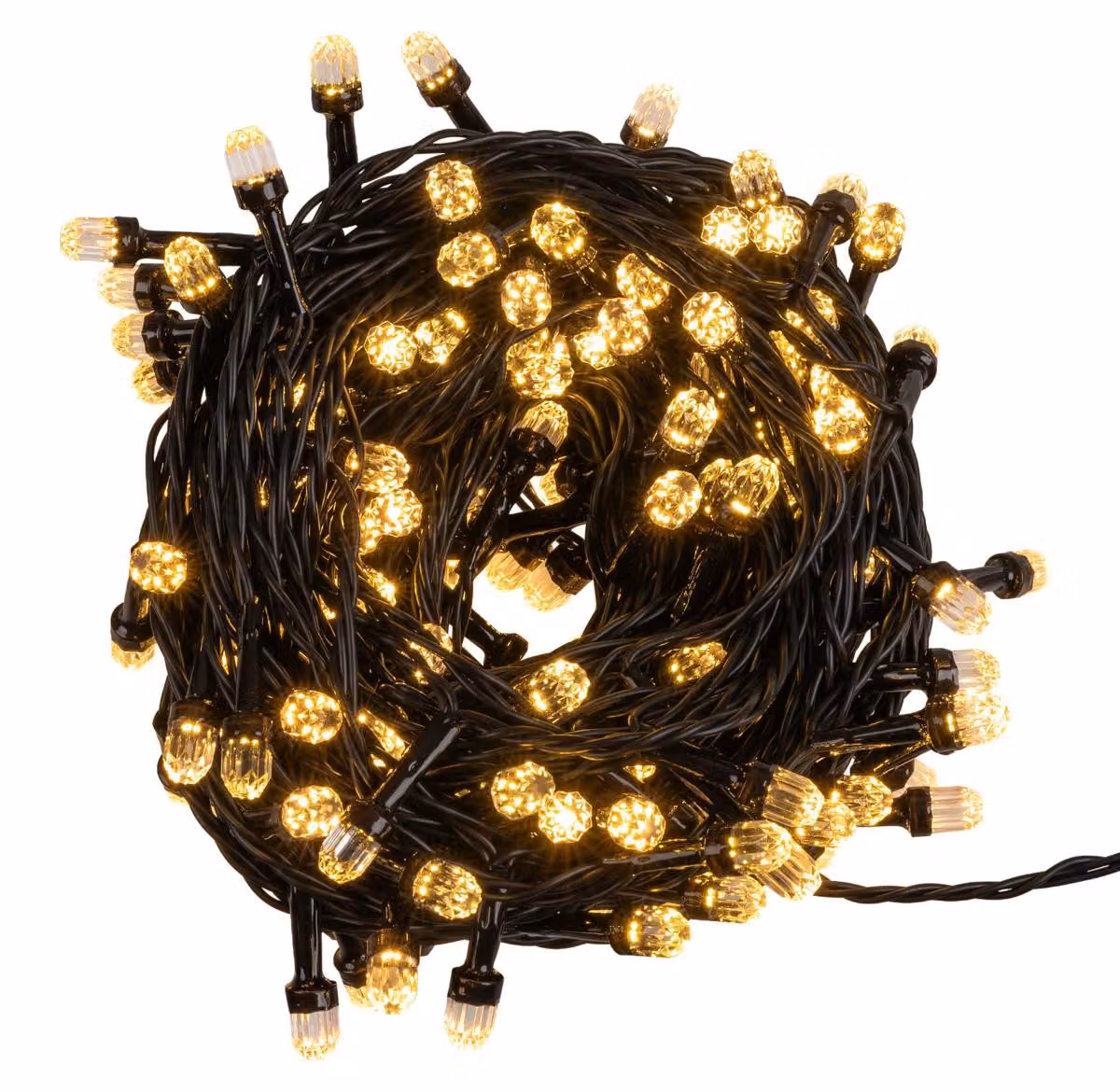 Idena, catena luminosa a LED, 200 LED maxi, luce bianca calda, timer 8 ore, lunghezza 24,9 metri, per interni ed esterni