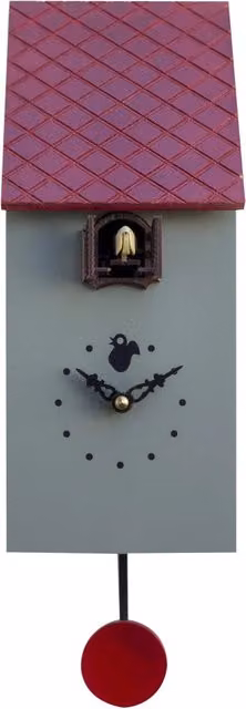 Orologio a Cucù da Parete 13x30x12 cm Pirondini Italia Portofino Grigio Cemento