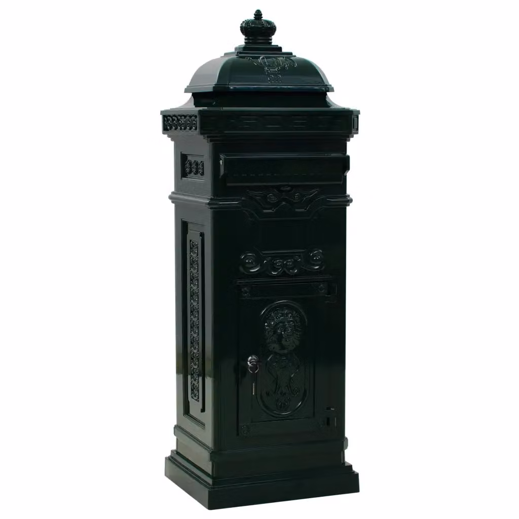 Cassetta della Posta in Alluminio Inossidabile vidaXL Verde L: 32,0 cm, H: 35,5 cm, P: 102,5 cm – 2