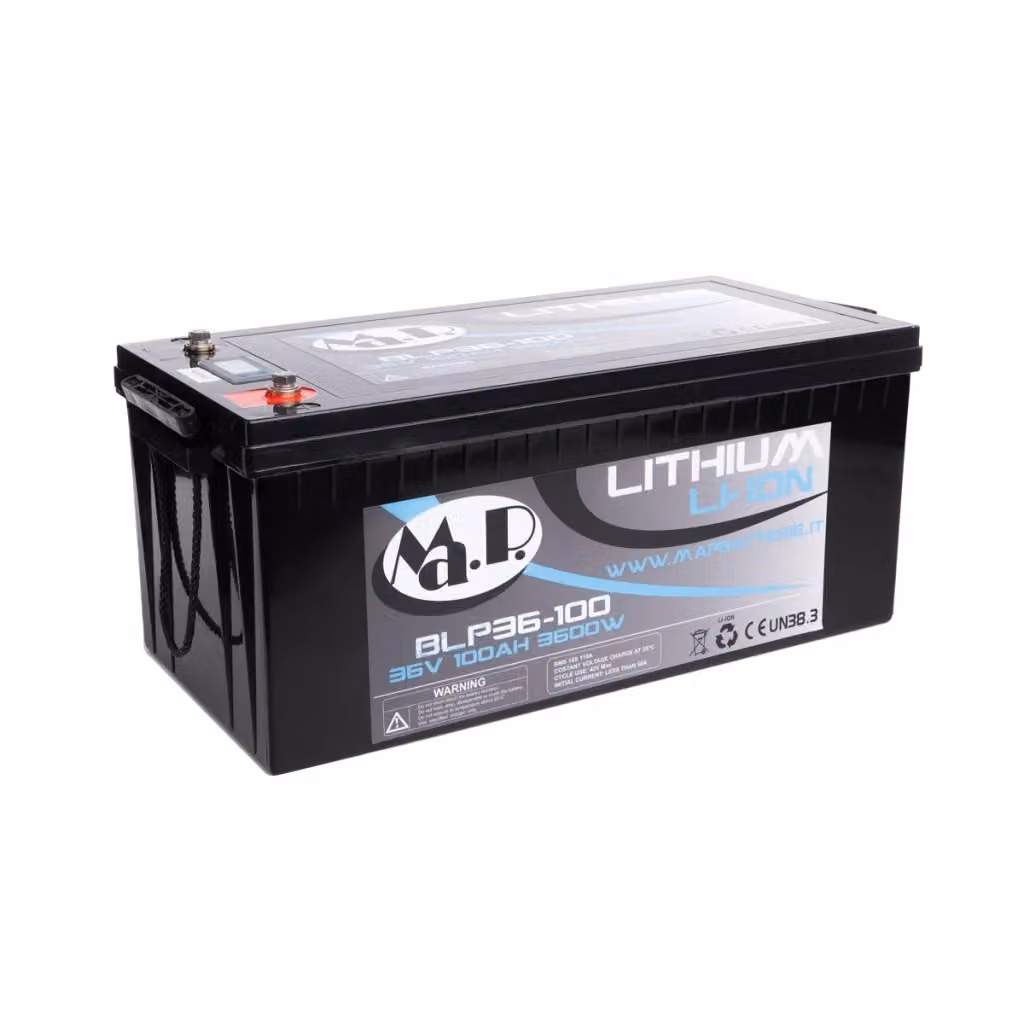 Batteria agli ioni di litio BLP 36-100 da 36V 100Ah per motori elettrici Minn Kota e Motorguide, colore nero con tecnologia Bluetooth – 2