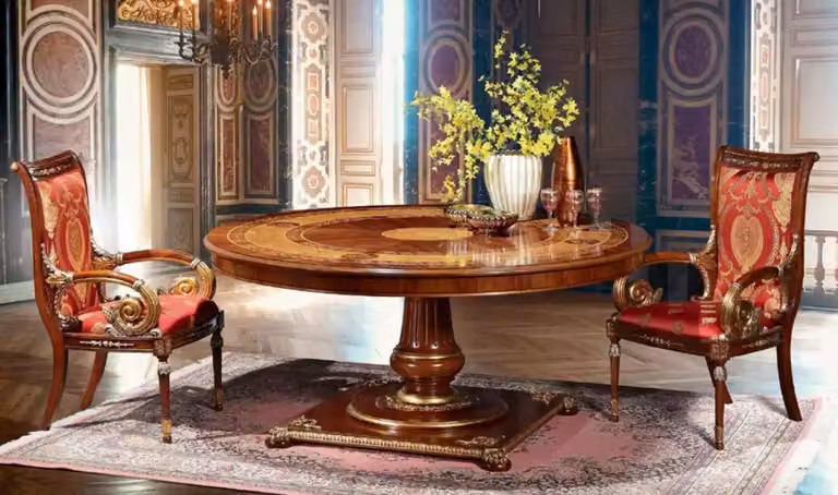 Italienische Designer Möbel Tisch Ess Zimmer Esstische Rund Braun Tische