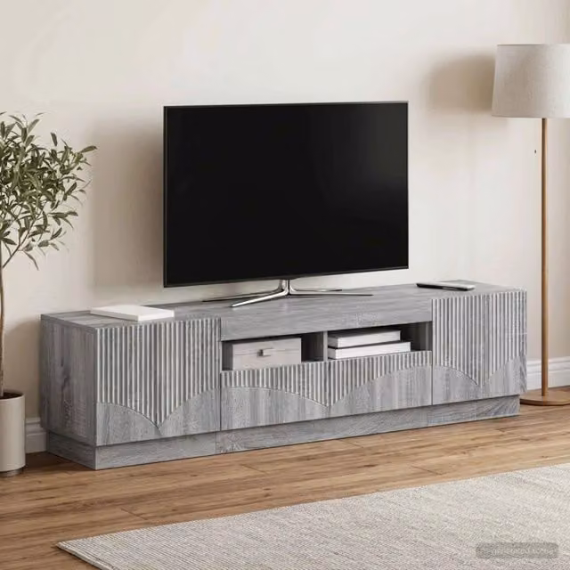 Mobile TV LED HOORN 3 pz Sonoma grigio Legno ingegnerizzato 3416848
