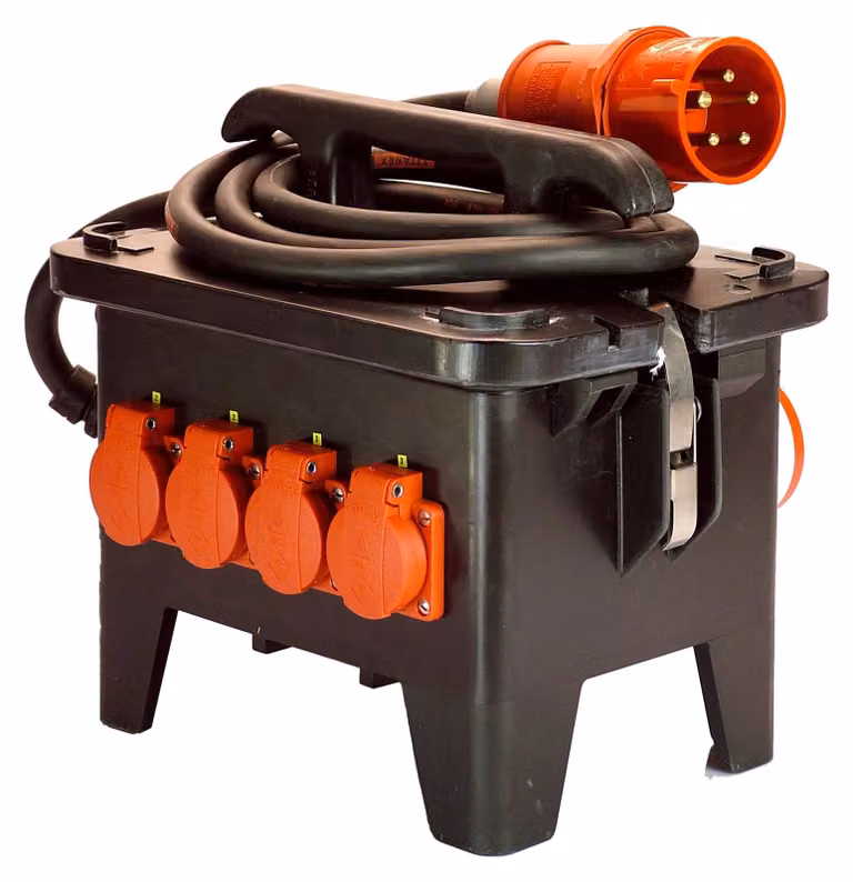 Distributore di corrente per cantieri M2 400V in gomma piena