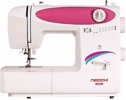 Necchi macchina da cucire automatica N82 con 8 punti asola e infila ago automatici, rosa e bianca
