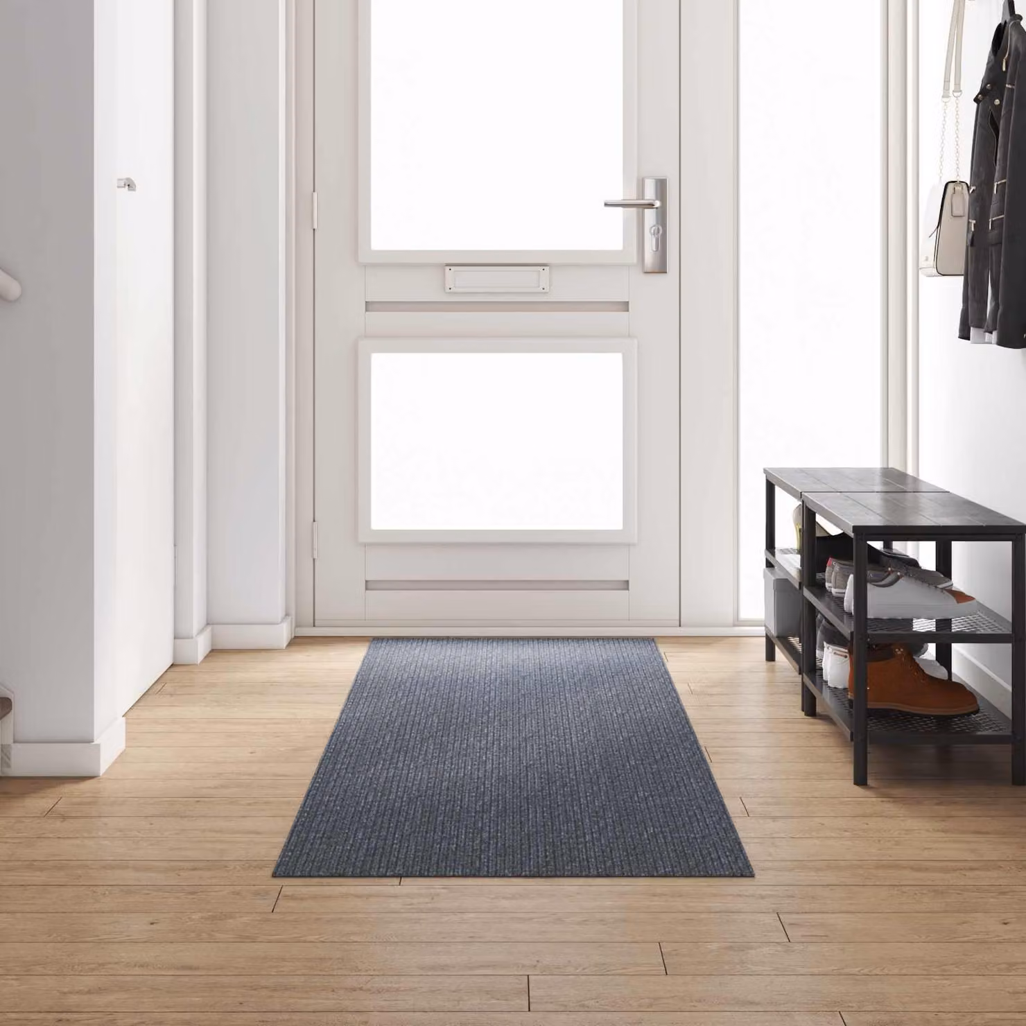 Runner in moquette vidaXL Grigio, moderno e antiscivolo, L: 80 cm x P: 300 cm